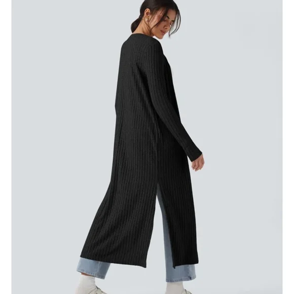HALARA Black Long Knit Cardigan - Picture 5 of 5